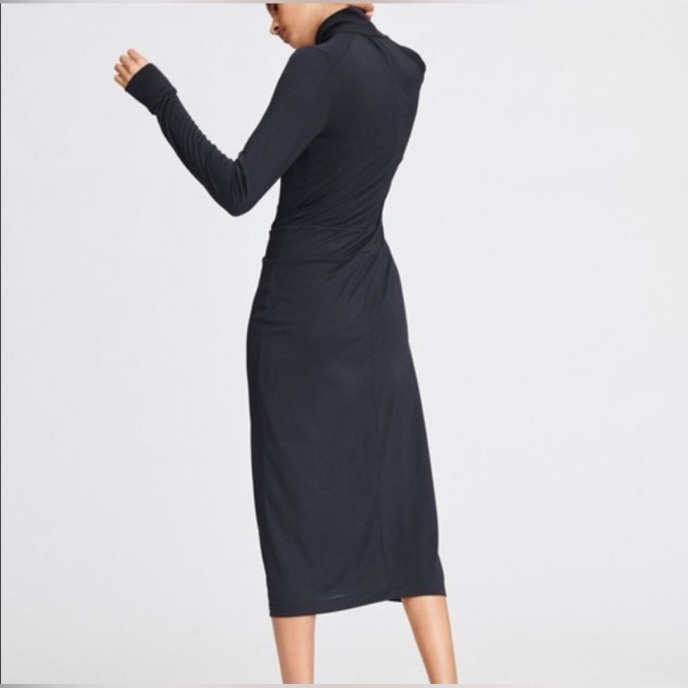 Rag & Bone Shaw Black Turtleneck Long Sleeve Drap… - image 2